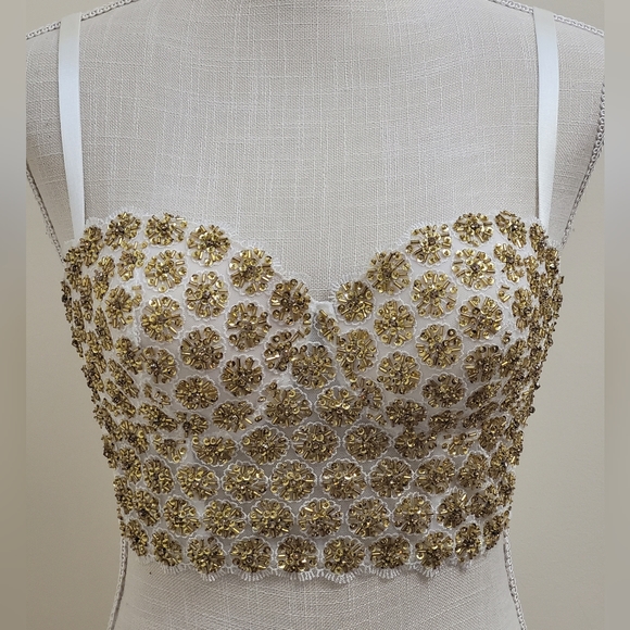 NEW BEBE Corset Embellished Top - Picture 1 of 5
